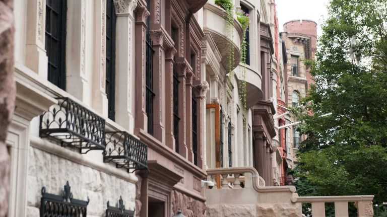 Upper East Side 13 Beautiful brownstones line 94th street between 5th Avenue and Madison Avenue.