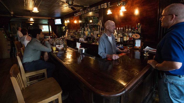 Eddie Lord is the bartender at Neir's Tavern & Steak House, one of the oldest bars in Queens. It was established about 1829. 