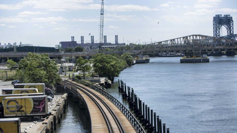 Buildings along the Harlem River.