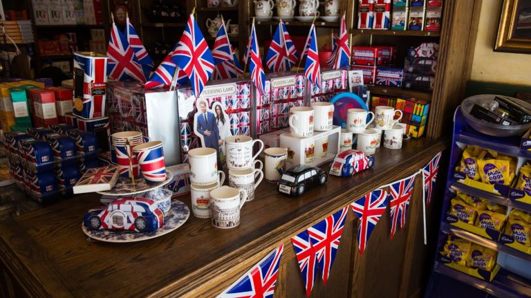 New Yorkers getting into a British mindset with the upcoming royal wedding 1 The British-themed shop Tea & Sympathy is a popular stop for New Yorkers looking for some royal wedding trinkets.