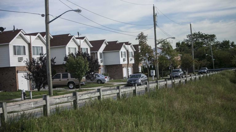 A line of homes near Castle Hill Park.