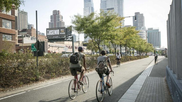 Hell's Kitchen 14 The Hudson River Greenway runs through Hell's Kitchen in Manhattan, offering opportunities for biking and strolling. (Oct. 4, 2013)