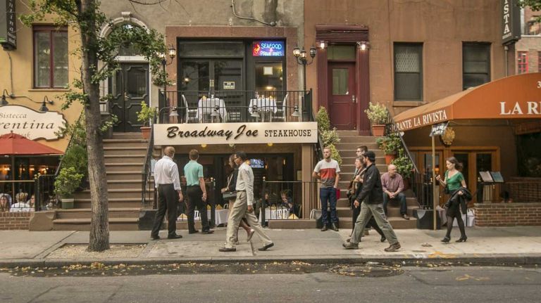 Hell's Kitchen 22 Restaurant Row, along West 46th Street in Hell's Kitchen, is popular for pre- and post-theater dinners. (Oct. 4, 2013)