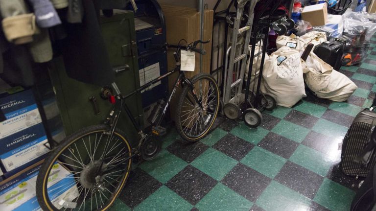 Lost items are stored at the MTA's Metro-North Railroad Lost & Found in Grand Terminal on August 28, 2013.