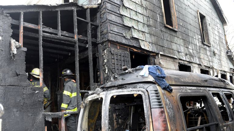 A fire at 93-20 211th St. in Queens Village killed three people on Saturday, April 28, officials said.