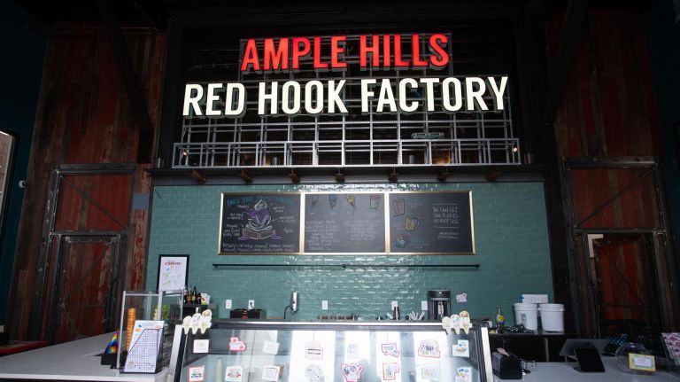 The ice cream shop at theAmple Hills Ice Cream Factory and Museum in Red Hook. 421 Van Brunt St. Brooklyn, NY on July 24, 2018.