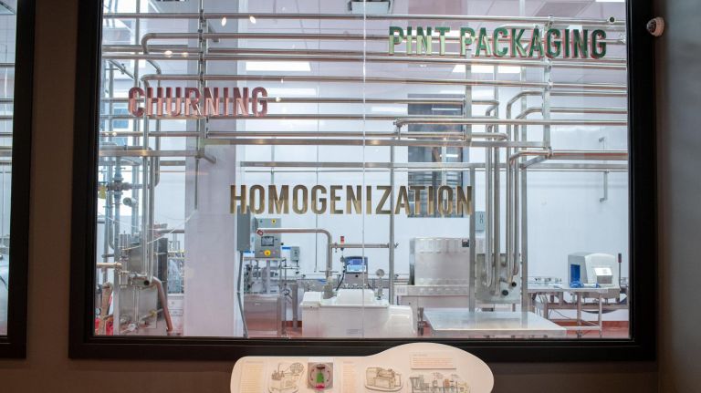 A detail from an interactive display at the Ample Hills Museum. Ample Hills is opening a new ice cream factory and museum in Red Hook. 421 Van Brunt St. Brooklyn, NY on July 24, 2018.