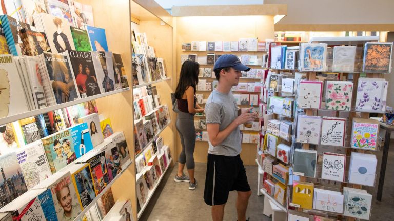 The card and magazine section at McNally Jackson.