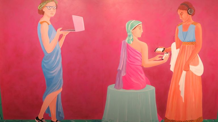 The Rosé Mansion merges wine history with Instagramable fun 14 Rosé has existed for as long as red and white wine have. Even the Romans drank it and you can pretend to be one yourself by lounging and pretending to be fed grapes. This amazing mural completes the experience.