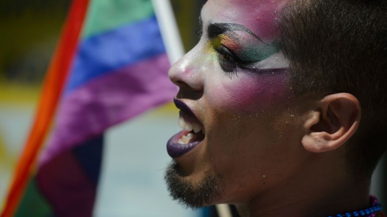 1 Bronx Pride March: Advocates parade through the streets 11 Yorlenni Sanchez, of the Dominican Republic, walks with members of the LGBTQ community and their supporters during the Bronx Pride March.