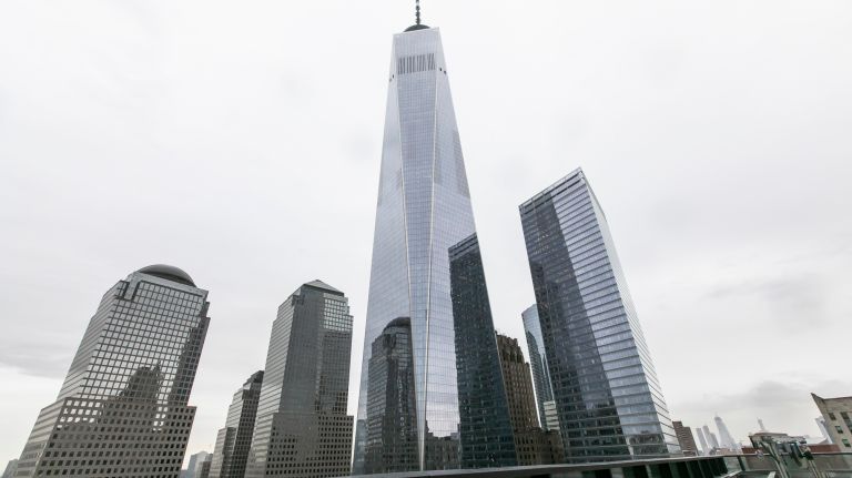 The terrace on the 17th floor of 3 World Trade Center offers scenic views of the city.