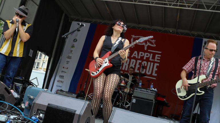 Erin Harpe performs at the Big Apple Barbecue Block Party.