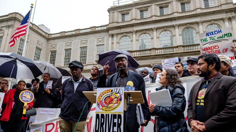 Uber blasts for-hire vehicle bill in City Council as ‘cynical attempt to force drivers out’ 1 Drivers rally outside City Hall on Wednesday in support of new legislation that seeks to curb the growth of the for-hire vehicle industry.