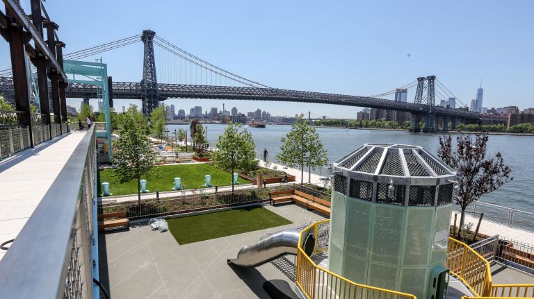 The children's play area at the Domino Park.