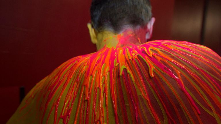 Photos: Body painting event in Times Square turned heads 9 A model at a Polar Bear Paint event in Manhattan on Saturday, Feb. 10, 2018.