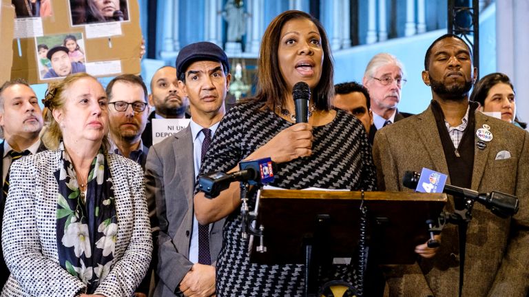 Public Advocate Letitia James said she's in favor of legalizing marijuana in New York on Tuesday.