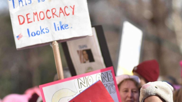 Women's March on NYC: Photos of the 2nd annual demonstration 34 Participants in the Women's March in midtown Manhattan on Saturday, Jan. 20, 2017.