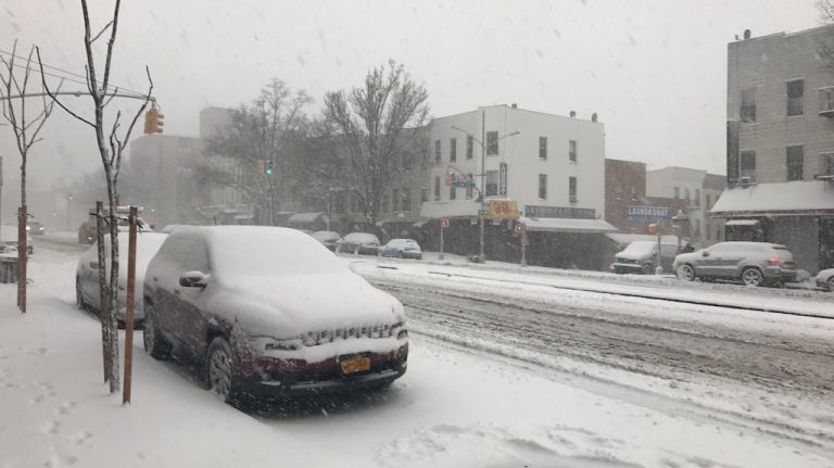 Snow in NYC: Photos from winter 2016-2017 59 Snow covers the streets in Sunset Park, Brooklyn, on Thursday, Feb. 9, 2017.