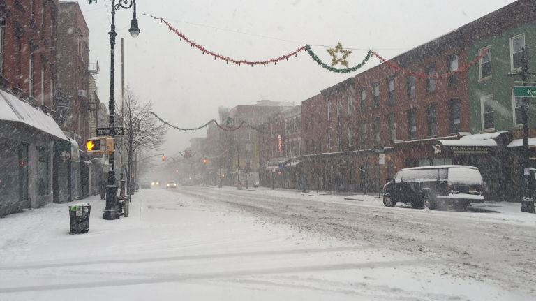 Snow in NYC: Photos from winter 2016-2017 62 Snow covers the streets in Greenpoint, Brooklyn, on Thursday, Feb. 9, 2017.