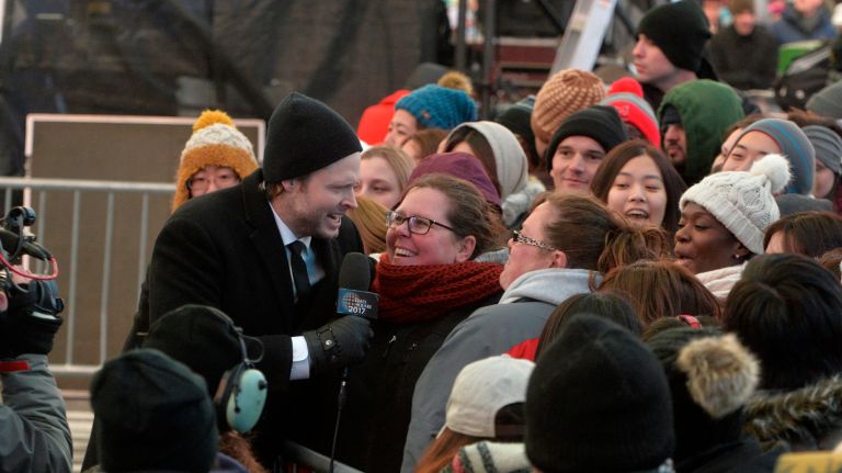 New Year's Eve Times Square ball drop: See photos 47 People were interviewed from one of the viewing pens during the 2017 New Year's Eve celebration at Times Square on Saturday, Dec. 31, 2016.