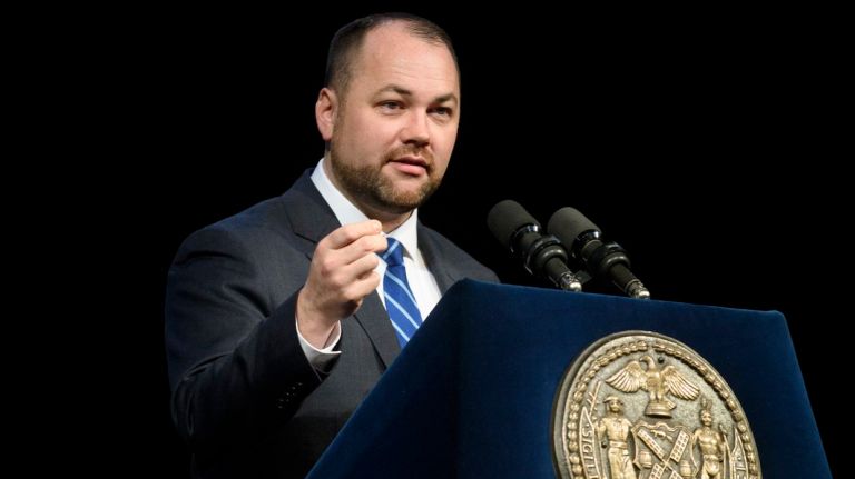 City Council Speaker Corey Johnson put support behind city funding for the Fair Fares initiative, which would give discounted MetroCards to low-income New Yorkers on Tuesday.