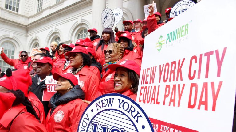 Close the gender wage gap by banning salary history questions, Cuomo proposes 2 An Equal Pay Day rally, organized by New York-based advocacy organization PowHer, drew elected officials and community advocates of economic fairness for women to the steps of City Hall on Tuesday.