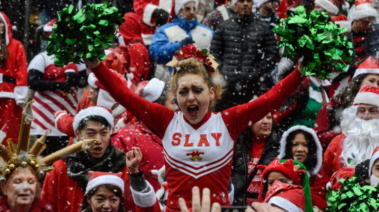 There's more than one way to sleigh during SantaCon on Saturday, Dec. 9, 2017. 