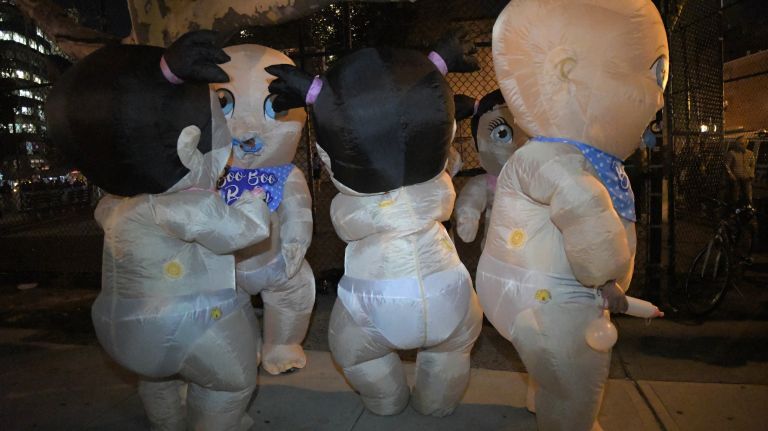 Village Halloween Parade photos highlight city's spookier side 27 Inflated Boo Boo babies are seen before the 44th annual Village Halloween Parade in Manhattan,Tuesday, Oct. 31, 2017.