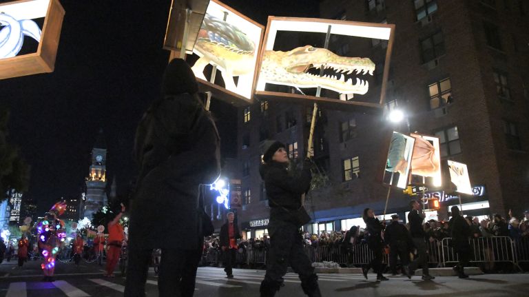 Village Halloween Parade photos highlight city's spookier side 35 Parade marchers travel up Sixth Avenue in the 44th annual Village Halloween Parade in Manhattan, Tuesday, Oct. 31, 2017.