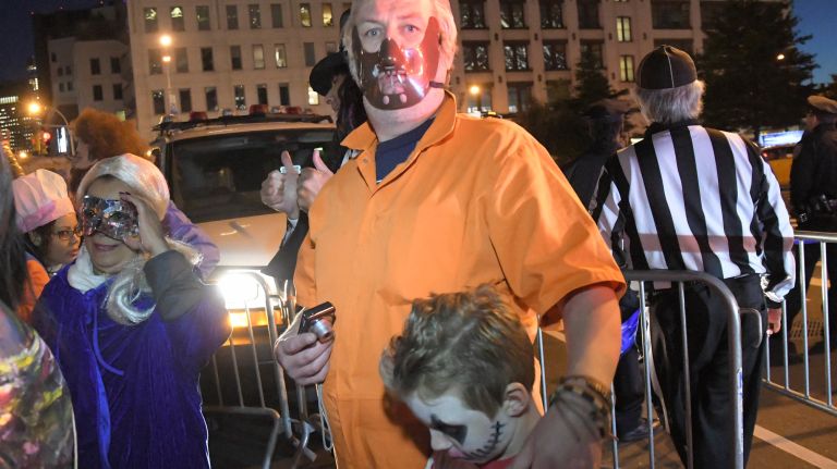 Village Halloween Parade photos highlight city's spookier side 49 Revelers gather in lower Manhattan before the start of the 44th annual Village Halloween Parade on Tuesday, Oct. 31, 2017.