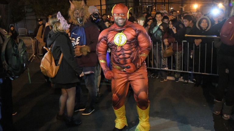 Village Halloween Parade photos highlight city's spookier side 52 Revelers gather in lower Manhattan before the start of the 44th annual Village Halloween Parade on Tuesday, Oct. 31, 2017.