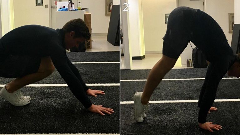 The forward ape, demonstrated by personal trainer Alex Dropo. Photos by amNewYork Meredith Deliso. for health article