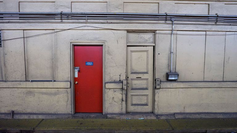 Penn Station's history is hidden in plain sight 15 Design details, part of the construction of the original Penn Station completed in 1910 (with the exception of a newer door) highlight a simple elegance along the north wall across from the track 21 platform at Penn Station in Manhattan, Thursday, July 27, 2017.