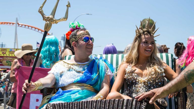 Coney Island Mermaid Parade 2016: See photos 53 Mermaid Queen model Hailey Clauson and King Neptune Carlo A. Scissura ride through the 2016 Mermaid Parade in Coney Island on Saturday, June 18, 2016.