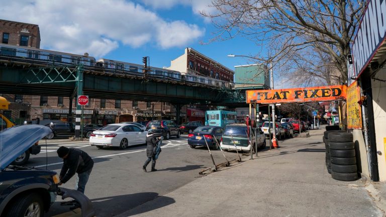Part of Inwood, along and east of 10th Avenue, is currently home to many auto shops and warehouses.
