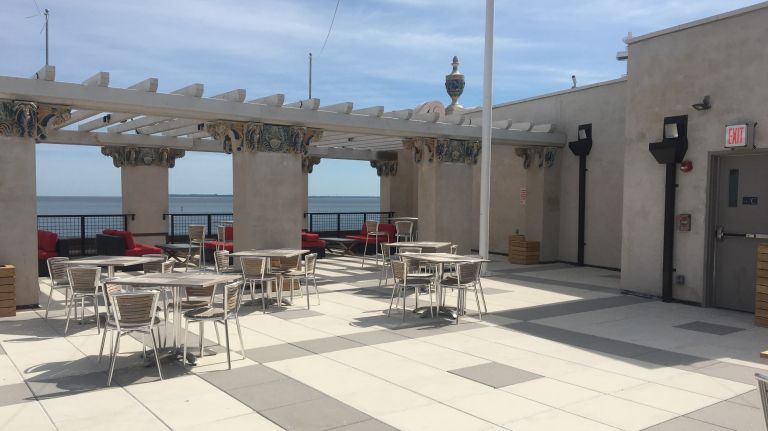 Nothing beats a true waterfront view, and this rooftop bar overlooks the Coney Island boardwalk and beach.