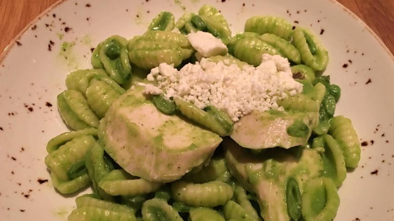 The Little Beet Table's mint and pea cavatelli