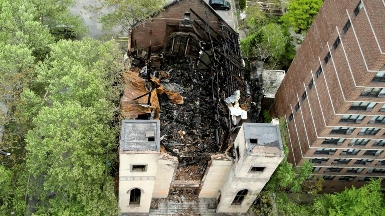 Investigators on Monday found a surveillance video of kids seen fleeing the area of the Beth Hamedrash Hagodol synagogue near the time of the fire, according to the NYPD.