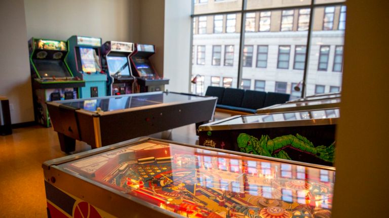 The arcade room inside The Eugene, a luxury residential tower in the Manhattan West section of Hudson Yards, on Wednesday, March 8, 2017.