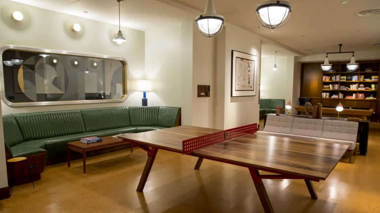 A ping pong table inside the gaming room at The Eugene, a luxury residential tower in the Manhattan West section of Hudson Yards, on Wednesday, March 8, 2017.