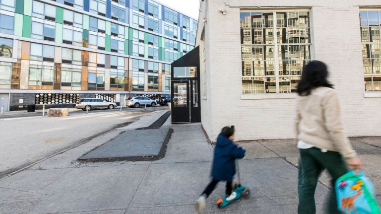 Lilian, an Italian restaurant in Williamsburg, is located where an auto body shop previously operated. 