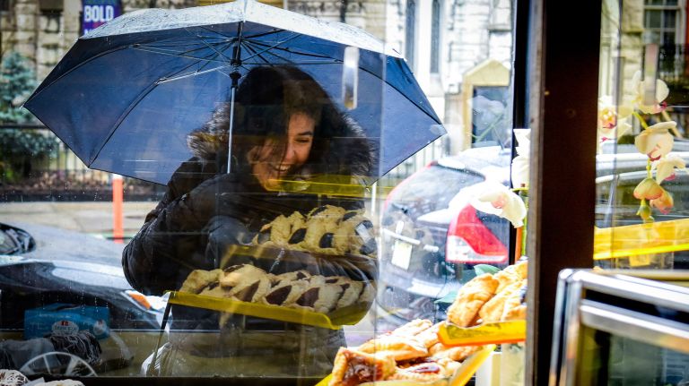 The cash-only bakery churns out hamantaschen year-round.