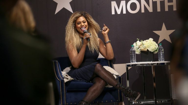Laverne Cox, at a Black History Month program at Macy’s