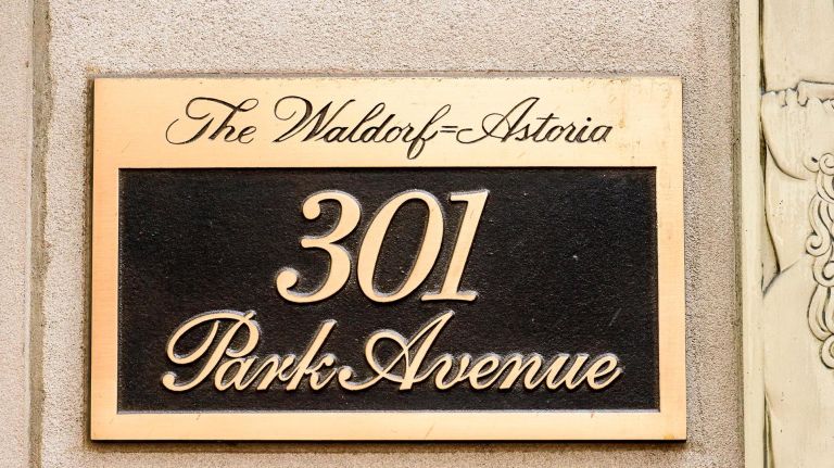 The Waldorf Astoria Hotel on Park Avenue in Manhattan, Monday, Feb. 27, 2017.