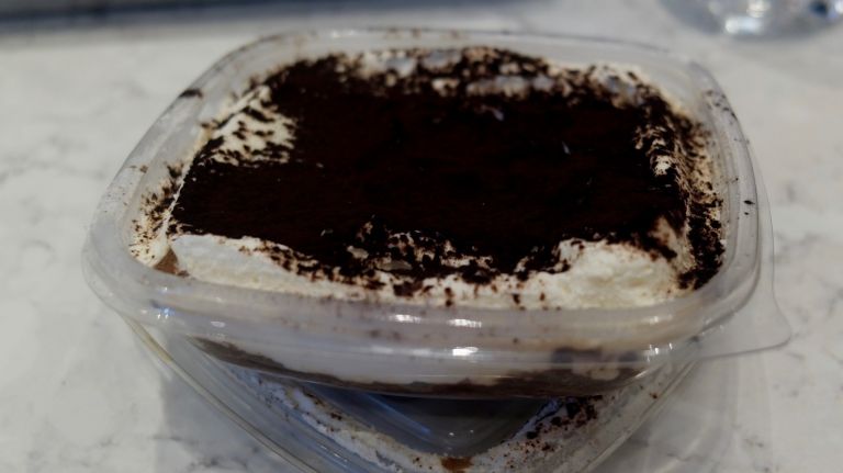 Pop-Tarts Café debuts with pizza, tacos and more in Times Square 13 Among the most adult desserts on the menu is this take on tiramisu, for $8, which features a Dunkin' Donuts Frosted Chocolate Mocha Pop-Tart soaked in espresso-spiked coffee, layered with mascarpone cream and cocoa powder.