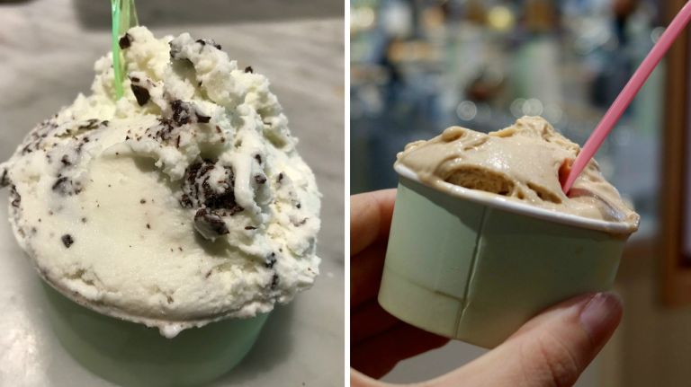 Eataly NYC: Flatiron vs. Downtown showdown 38 sweet milk gelato full of fine shavings of chocolate