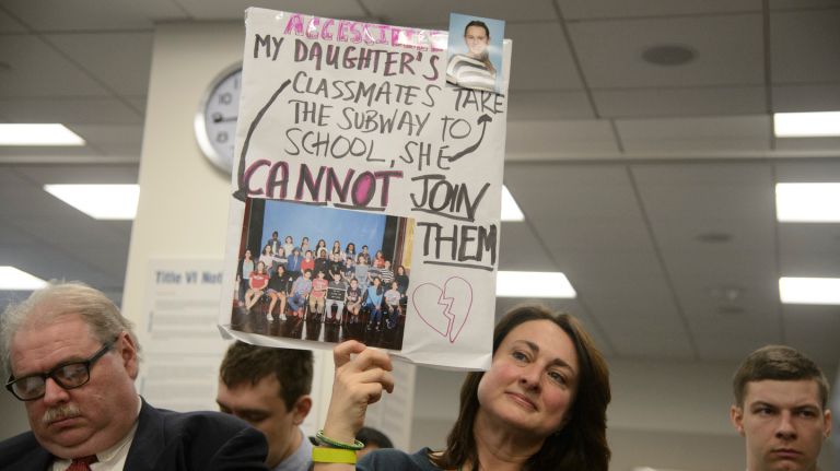MTA’s Andy Byford gifted map of stations lacking wheelchair access, courtesy of Rise and Resist 1 An MTA committee meeting, with new MTA transit president Andy Byford, addressed access, with Rebecca Kostyuchenko, the parent of a disabled child among those in attendance on Jan. 22, 2018.