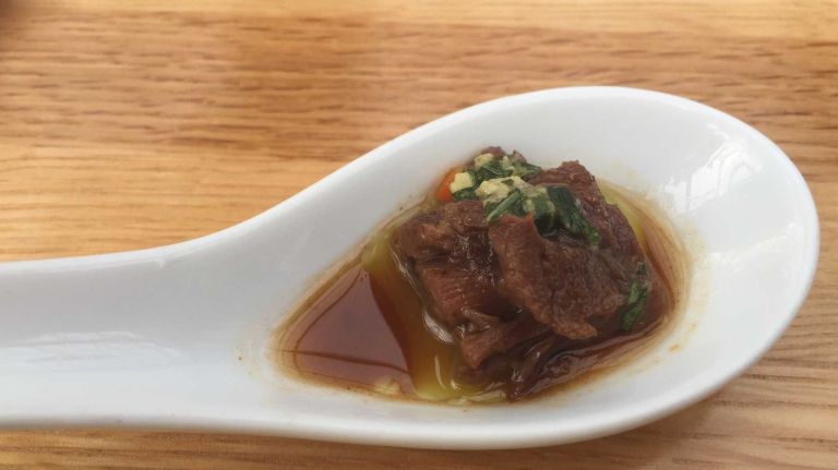 Eataly's Baita pop-up will take you to the Italian Alps without leaving Flatiron 22 For something more hearty, try one of the tender beef dishes like this one, a 30-hour-braised beef shank with salsa verde.