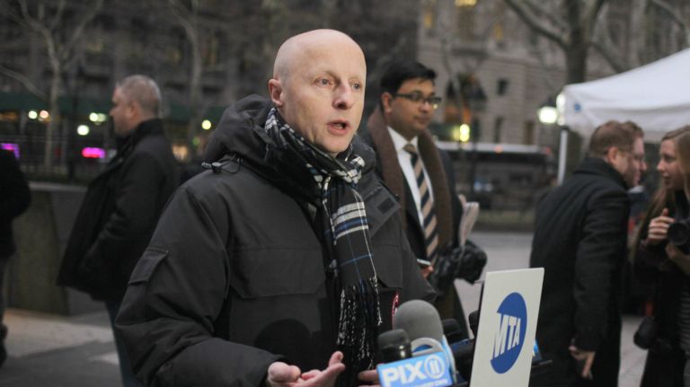 Andy Byford, MTA’s head of subways, buses, reports for 1st day on the job 1 Andy Byford, the new MTA transit president, speaks to reporters outside of MTA headquarters in Manhattan before starting his first day on the job on Tuesday, Jan. 16, 2018.