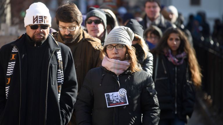Protest in Washington Square Park demands ICE release Ravi Ragbir 1 A rally for Ravi Ragbir in Washington Square Park on Jan. 15, 2018, drew over 200 people demanding the immigrant rights leader be released by ICE.